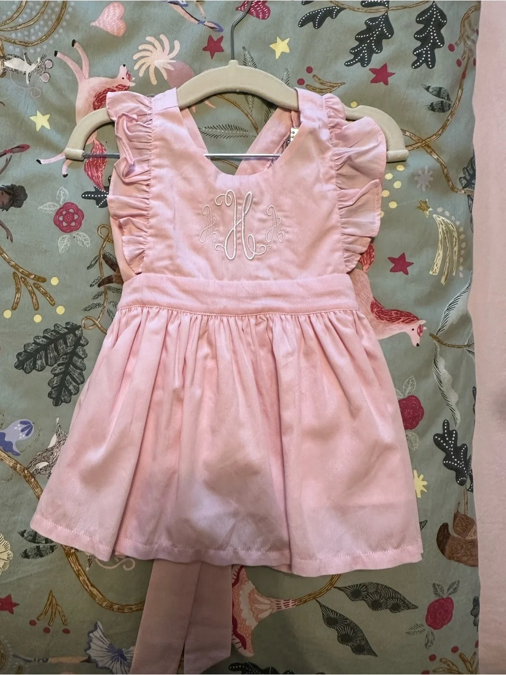 SMOCKINGBIRD 24M Pink Two Piece Set - Embroidered ‘AHA’